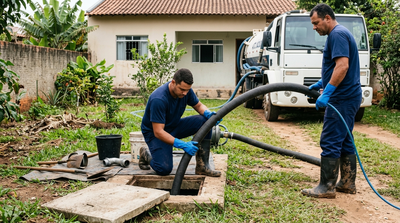 Esgotamento de fossa em Aparecida de Goiânia-GO